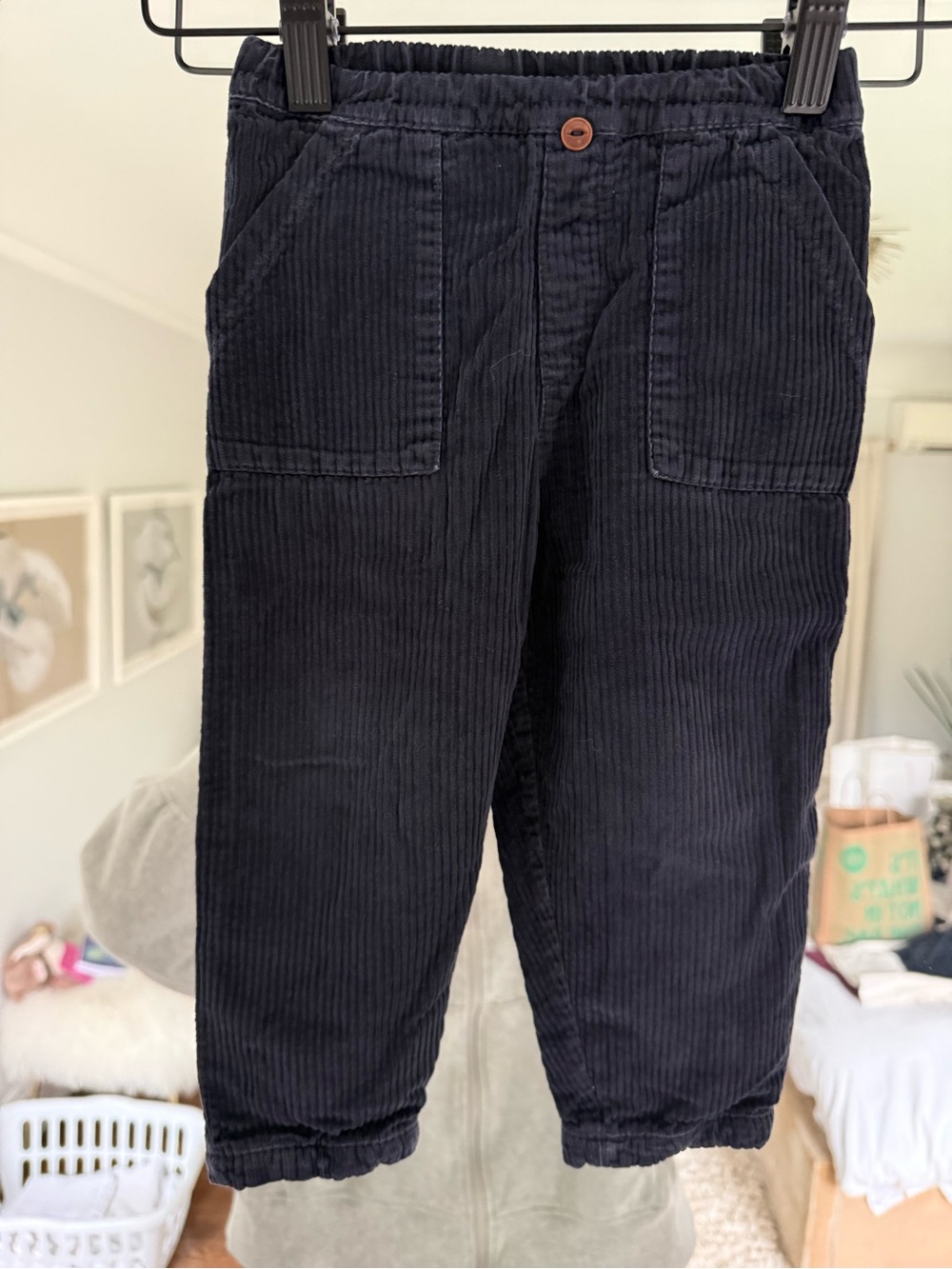 Toddler Corduroy Elastic-Waist Pants - Navy